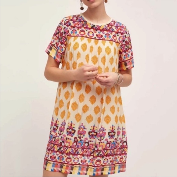 Anthropologie Tanvi Kedia Multicolor Shift Dress Size XS - Picture 2 of 5